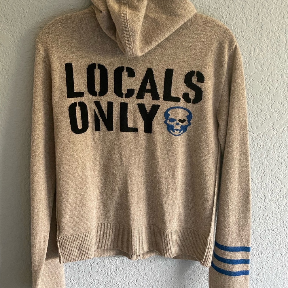 Zip up cashmere sweater